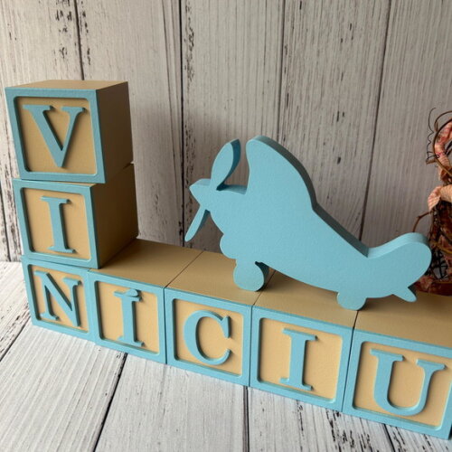 Cubos Decorativos de MDF Personalizados para Quarto de Bebê Tema
