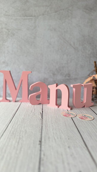 Decoração Bebê - Letras Decorativas mdf - Letras Bastão