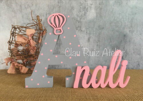 Decoração Bebê - Nomes Personalizados Linha Tcc Balão