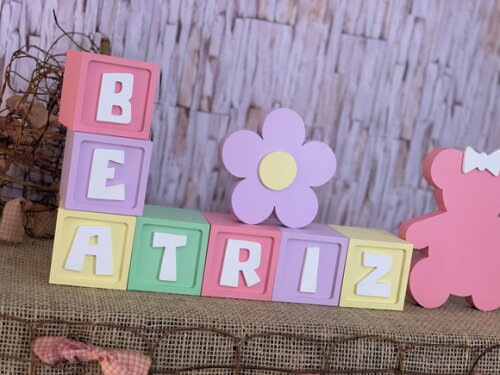 Decoração Bebê Candy Ts + Flor + Urso Ursa