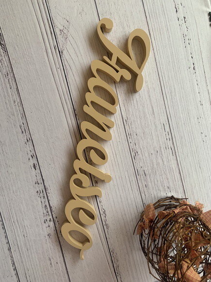 Decoração de Quarto Bebê - Letra Cursiva -nome em mdf