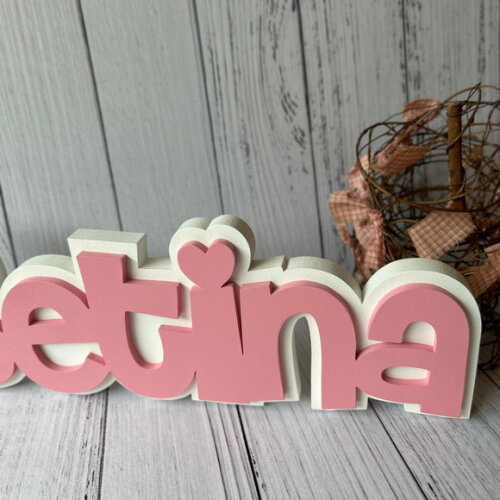 Decoração de Quarto Infantil - Sobreposição Nome em mdf