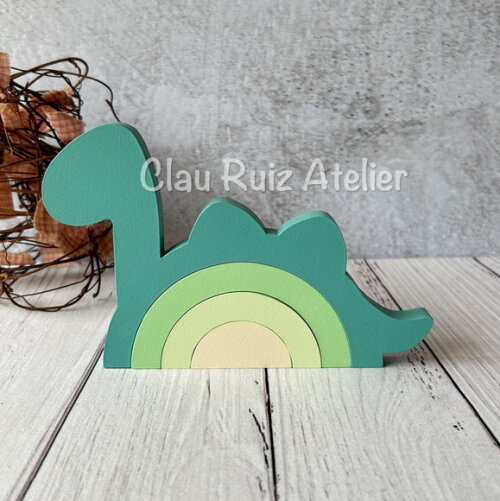 Dinossauro -arco Íris de Mesa - Decoração Bebê