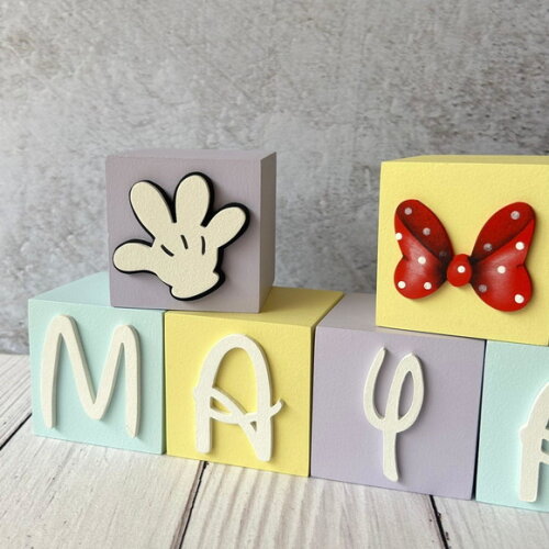 Disney Cubos 6x6cm - Decoração de Festa Infantil e Bebê
