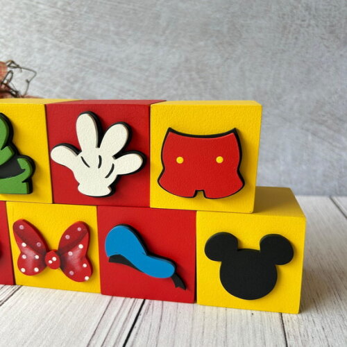 Disney Cubos 6x6cm - Decoração de Festa Infantil e Bebê