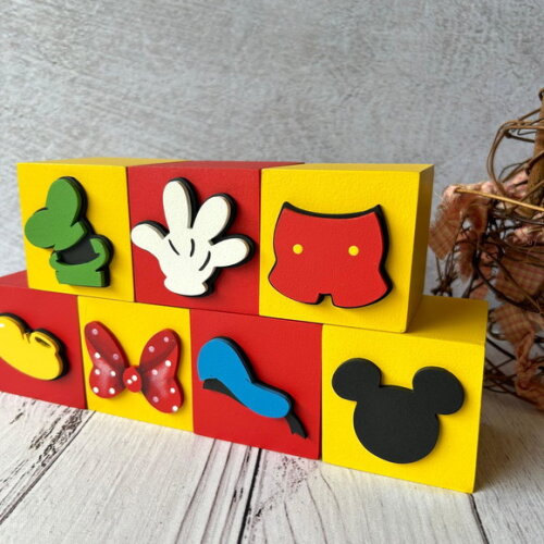 Disney Cubos 6x6cm - Decoração de Festa Infantil e Bebê