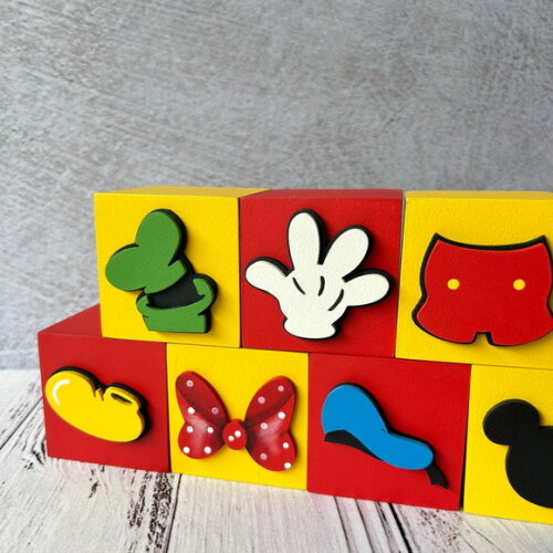 Disney Cubos 6x6cm - Decoração de Festa Infantil e Bebê