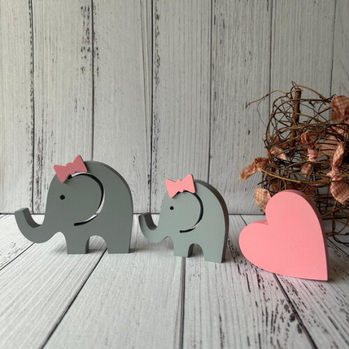 Elefantinhas + Coração- Decoração Bebê
