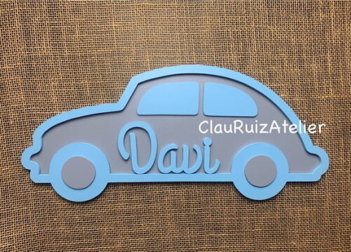 Enfeite de Porta de Maternidade - Decoração Bebê- Fusquinha