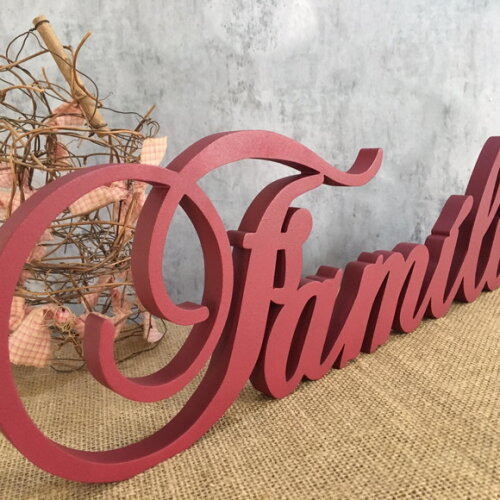 FAMÍLIA Palavras Decorativas De MDF
