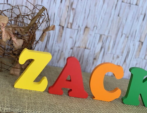 Festa Infantil -nomes de mdf - Letras Bastão