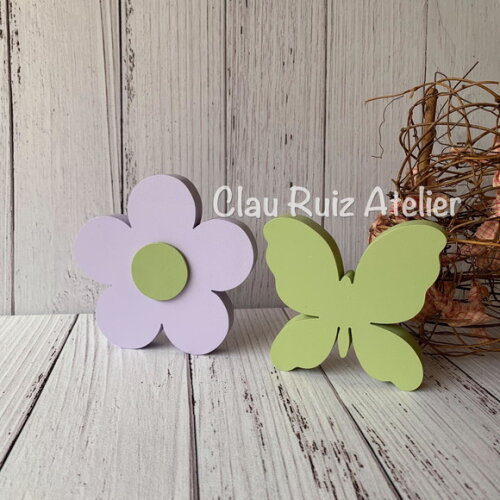 Flor e Borboleta - Decoração Bebê- Bosque Encantado