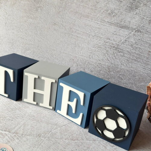 Futebol - Cubos 8x8cm Decoração Bebê