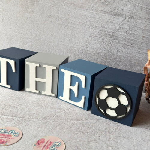 Futebol - Cubos 8x8cm Decoração Bebê