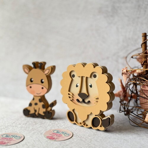 Girafa e Leão para Nicho - Decoração Bebê