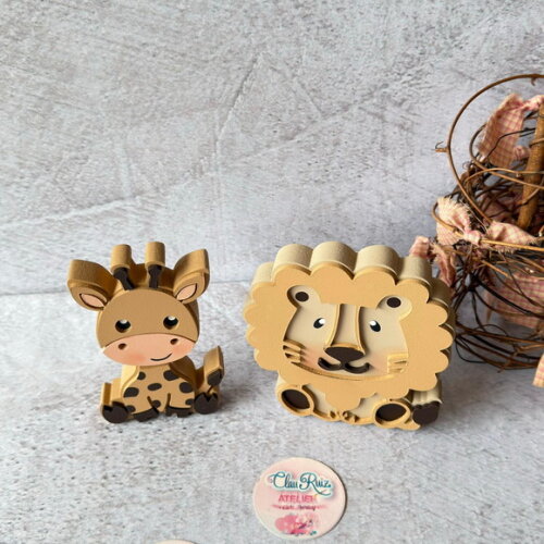 Girafa e Leão para Nicho - Decoração Bebê