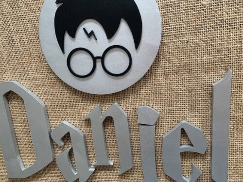 Harry Potter Letras + Quadro de Parede