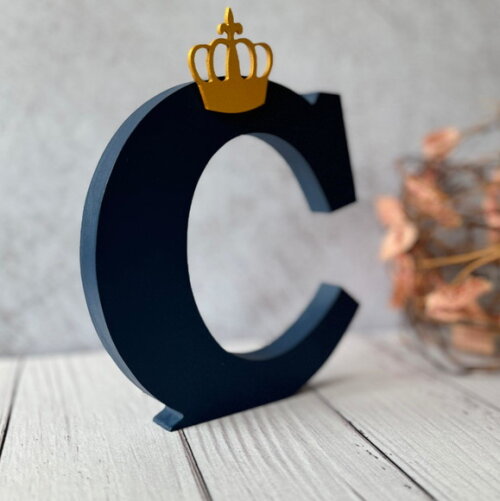 Iniciais do Nome com Coroa Decoração Bebê