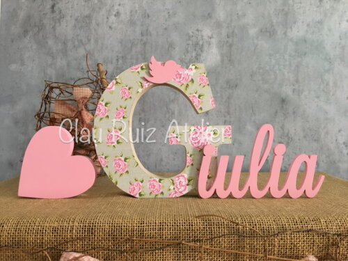 Jardim Encantado - Nomes Personalizados + CORAÇÃO