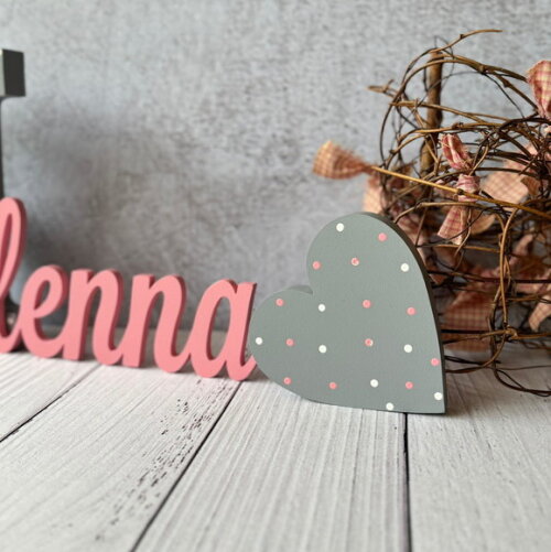 Jardim Encantado Nome + Coração-decoração Bebê