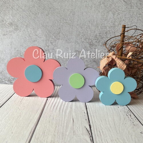 Jardim Trio de Flores Decoração Bebê