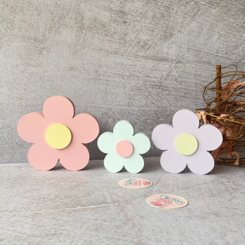 Jardim Trio de Flores Tons Pastel Decoração Bebê