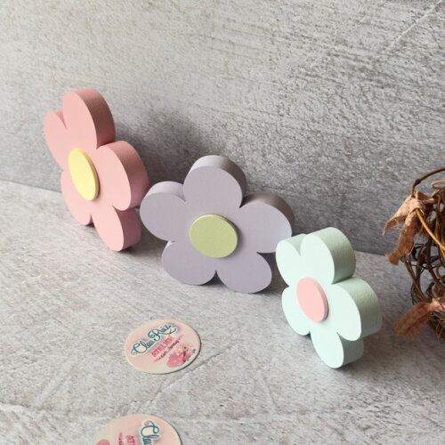 Jardim Trio de Flores Tons Pastel Decoração Bebê