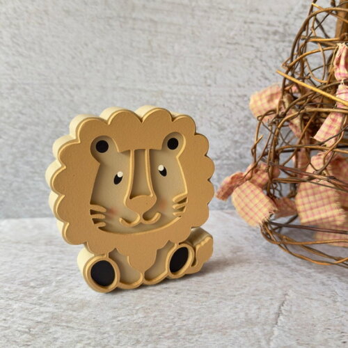 Leão Decorativo em mdf - Quarto de Bebê - Safari
