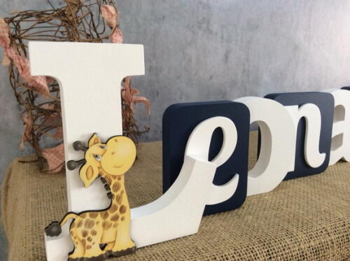 Letras de Madeira em Bloco Safari