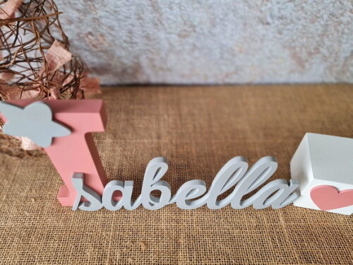 Letras de MDF -Nomes 15CM + CUBO
