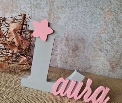 Letras de MDF -Nomes 18CM ESTRELA
