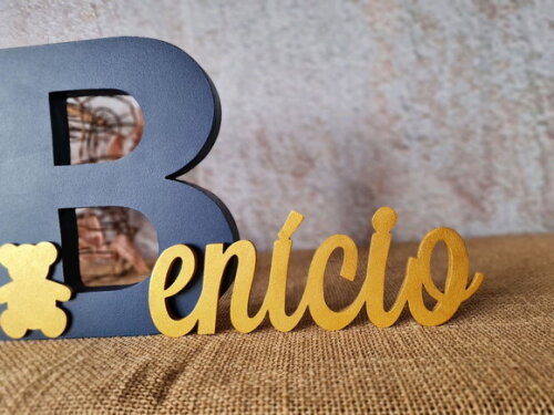 Letras de MDF -Nomes 18CM URSO