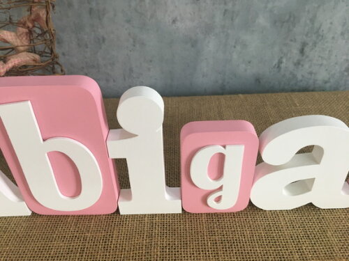 Letras de mdf -nomes Blocos Borboleta