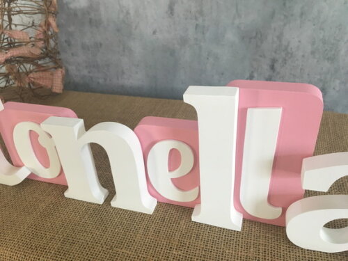Letras de MDF -Nomes Blocos Borboleta