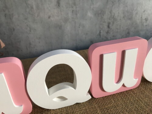 Letras de MDF -Nomes Blocos Borboleta