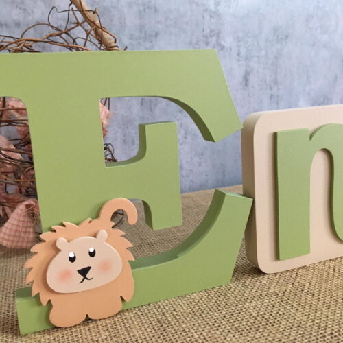 Letras de MDF -Nomes Blocos Leão