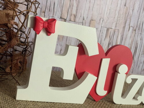 Letras de mdf -nomes Coração