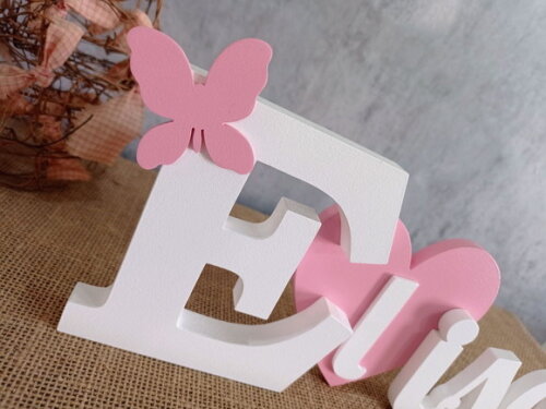 Letras de MDF -Nomes Coração