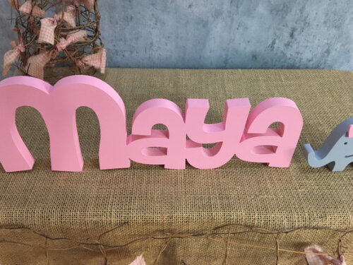 Letras de MDF -Nomes Linha CH + Elefantinha