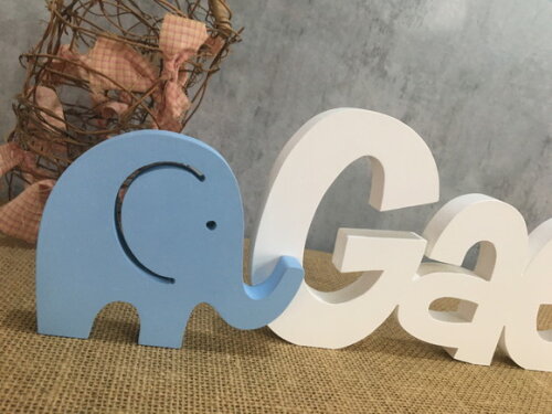 Letras de MDF -Nomes Linha CH + Elefantinhol