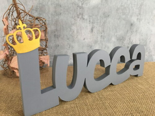 Letras de MDF -Nomes Linha CH com Coroa