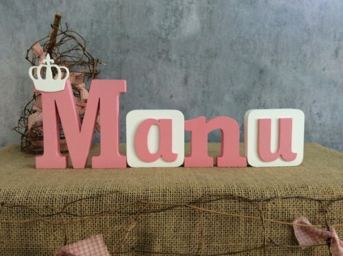 Letras de MDF BLOCOS COROA