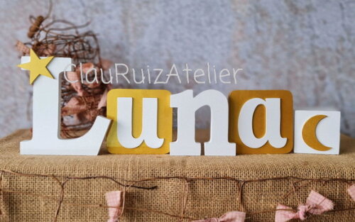 Letras de MDF BLOCOS ESTRELA