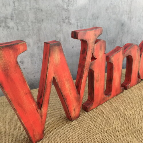 Letras de Parede Rústicas WINE