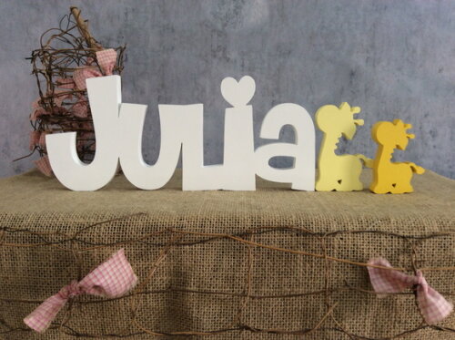 Letras Decorativas - nome + Girafas