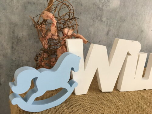 Letras Decorativas - nome em MDF e CAVALINHO