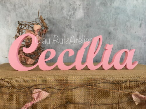 Letras Decorativas - nome em MDF Linha Cursiva
