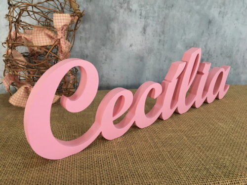 Letras Decorativas - nome em MDF Linha Cursiva