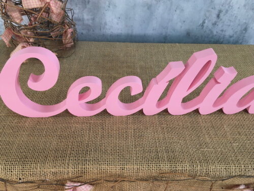 Letras Decorativas - nome em MDF Linha Cursiva