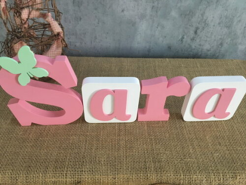Letras Decorativas Blocos Borboleta